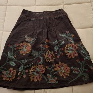 April Cornell Floral Embroidered Women's Skirt